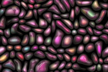 Wide repeating semiprecious pebble background  