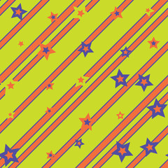 Retro five-pointed stars striped repeating pattern  
