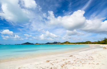 Idyllic beach at Caribbean