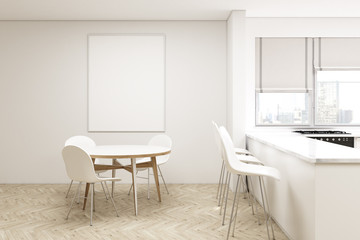 Compact kitchen with round table
