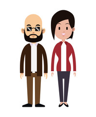 couple relation lifestyle standing look vector illustration eps 10