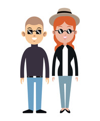 couple adult emotion relationship vector illustration eps 10