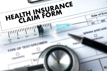 HEALTH INSURANCE CLAIM FORM , Application Concept  health care