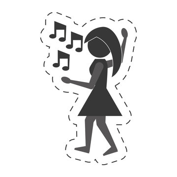 woman dancing icon design, vector illustration image