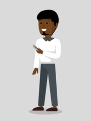 man using smartphone icon vector illustration design