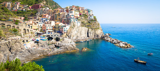 Manarola in Cinque Terre, Italy - July 2016 - The most eye-catch