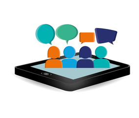 smartphone optimization and tuning data center, vector illustration