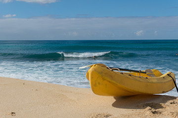 Kayak on the Beach Sand