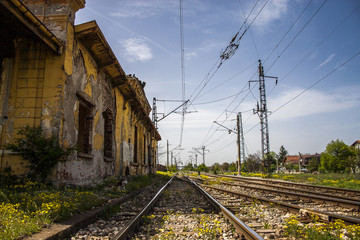 Naklejka premium train-station