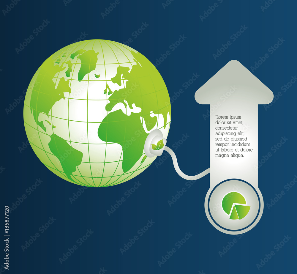 Sticker planet care bulbs image, vector illustration icon