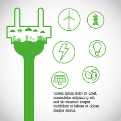 ecology and energy care icon imaage, vector illustration