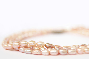 Necklace pink freshwater pearls