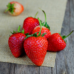 Fresh strawberries.