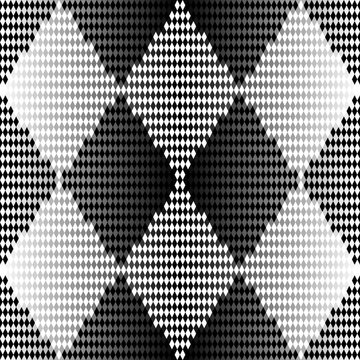 Continuous geometric black and white pattern
