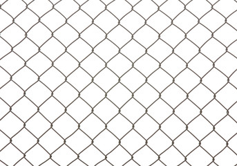 Wire mesh metal isolated on a white background