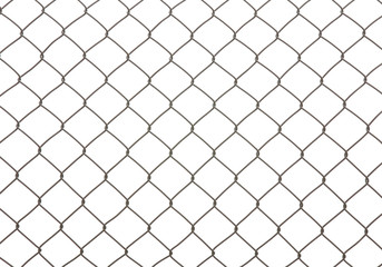 Fototapeta premium Wire mesh metal isolated on a white background