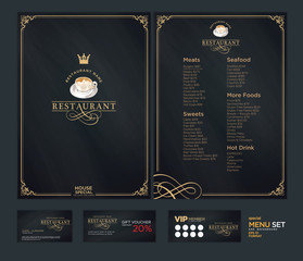 Creative menu design. Layout design, Design set for menu restaur - obrazy, fototapety, plakaty