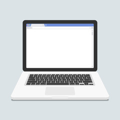 Fototapeta premium Laptop with browser vector.