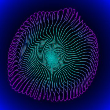 Glowing jellyfish -  vector illustration