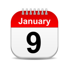 January 9 calendar icon