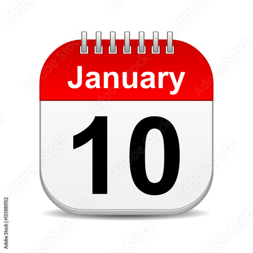"January 10 calendar icon" Stock photo and royaltyfree images on