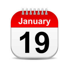 January 19 on calendar icon
