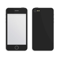 Smartphone concept front and back.