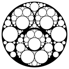 Apollonian Gasket Fractal    - vector illustration 