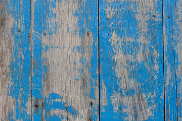 Fototapeta na wymiar Old vintage blue wooden planks background