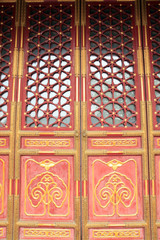 The ancient Chinese building doors and Windows