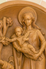 Fototapeta na wymiar Mary holding Holy Child Jesus
