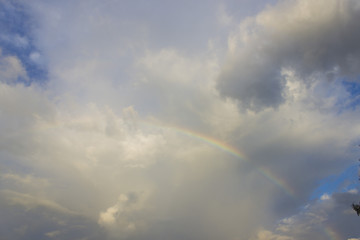 Fototapeta na wymiar Rainbow over the sea