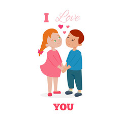 Couple in love vector.
