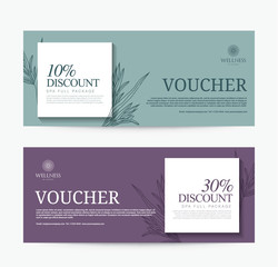 Gift Voucher template for Spa, Hotel Resort, Background Modern