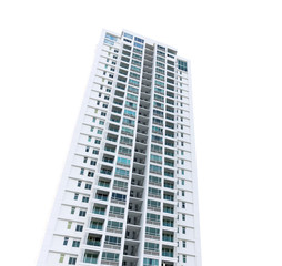 business skyscraper isolated on white background with dicut paths