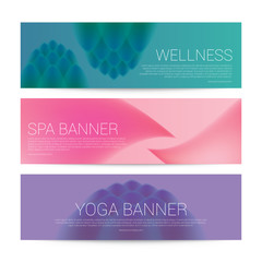 Banner Flower Abstract, vector illustration