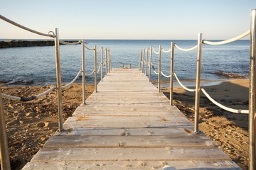 Obraz premium beach and sea at sun rise, sunset 