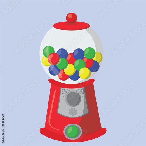 "Vintage Gumball Machine Isolated Vector" Stock image and royalty-free