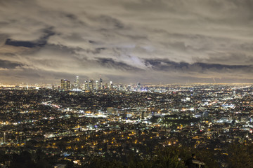 Fototapeta premium Los Angeles City Night View