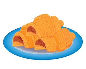 croissant bread vector design