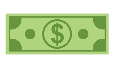 Money icon with flat and minimalism color style design