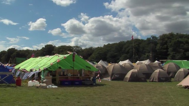 shelter tents, and tents in the jamboree camp