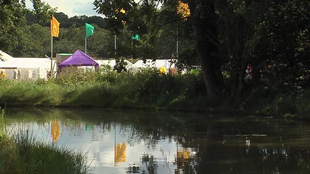 tents by the river