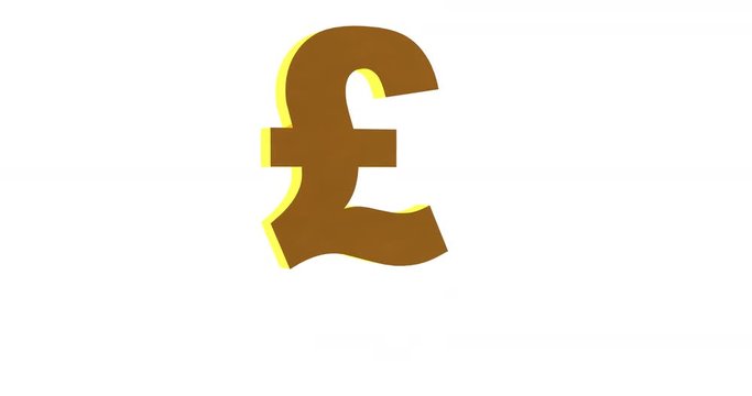 Animated Bouncing British Pound