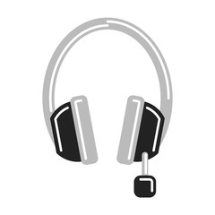 Isolated headphones on white.