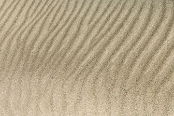 Fototapeta na wymiar Light sand texture for a background. Abstract texture Waves on the sand in the desert. Patterns in the sand. Seamless texture of sand.