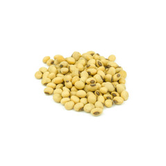 soy beans isolated on white background.