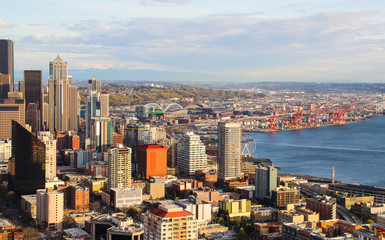 Aerial view of downtown Seattle