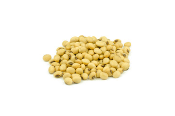 soy beans isolated on white background.