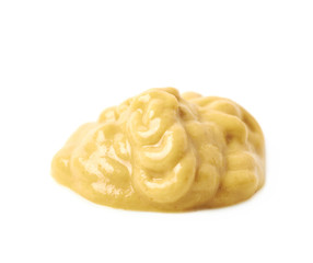 Splash of a mustard souce isolated